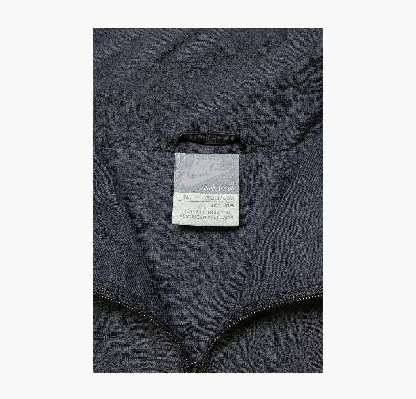 Nike Vintage Black & White Baggy Open-Leg Tracksuit (S)