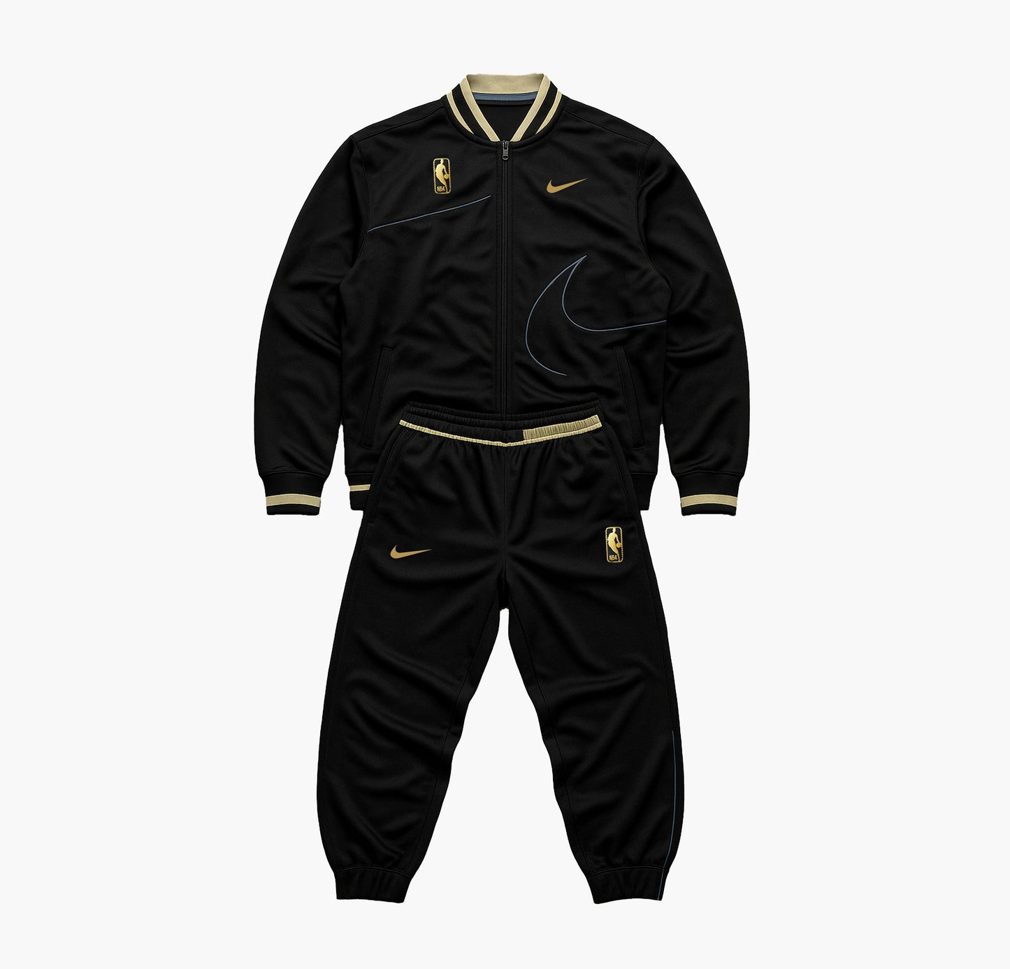 Nike Black Tracksuit Set Embroidered Logo (M)