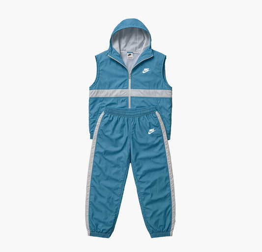 Nike Light Blue & White Nylon Tracksuit Set (L)