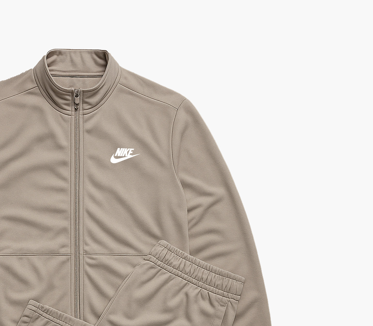 Nike Beige Tracksuit Hoodie & Jogger Set (L)