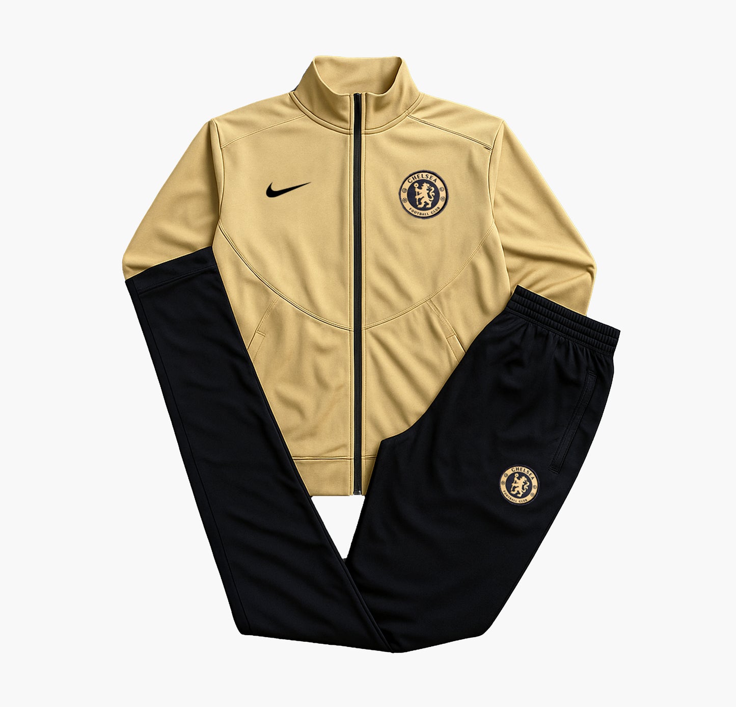 Nike Chelsea Black & Yellow Training Tracksuit (M/L)