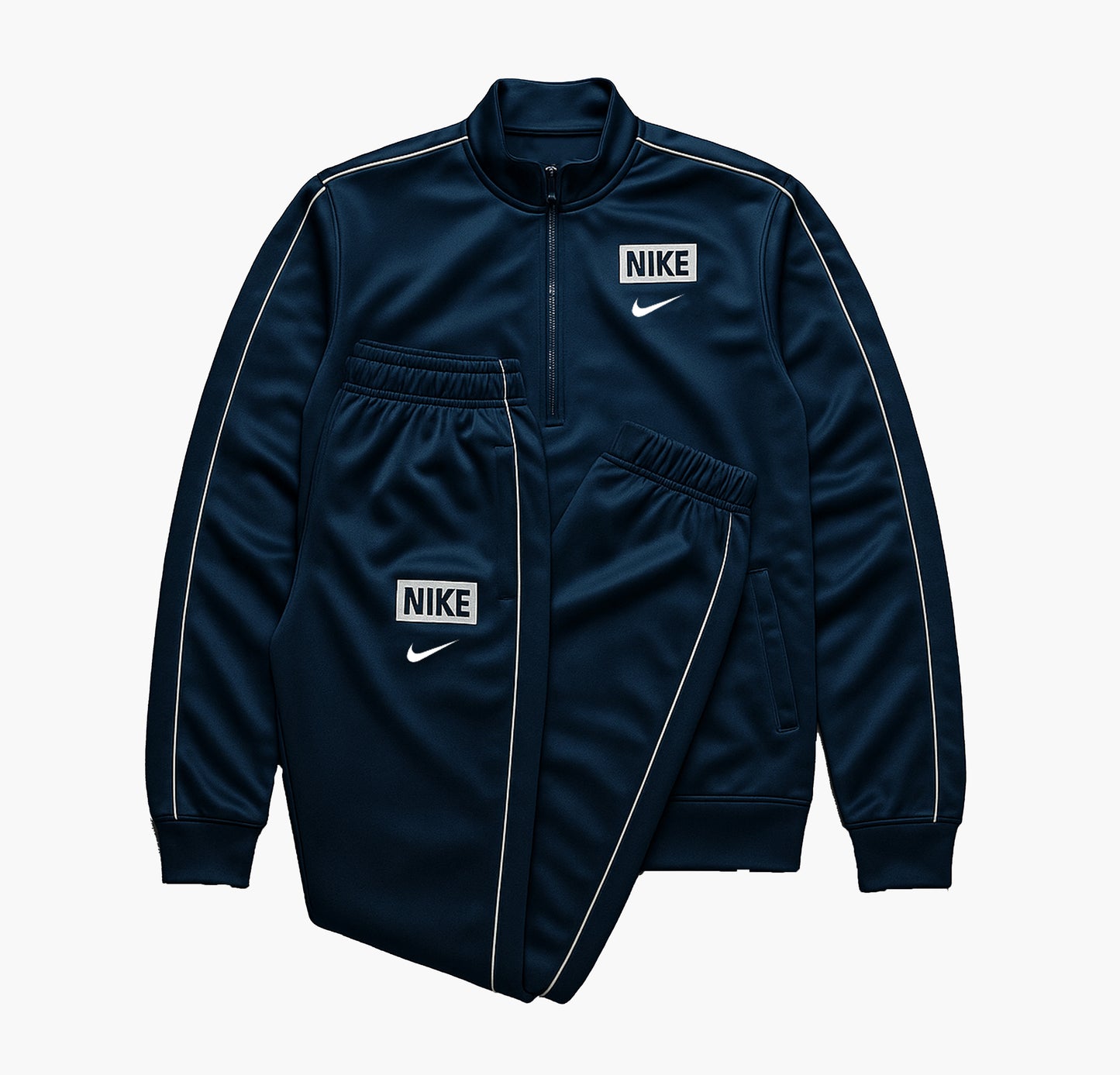 Nike Vintage Navy Blue Tracksuit Hoodie & Pants (XS/S)