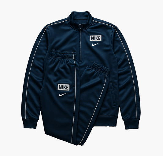 Nike Vintage Navy Blue Tracksuit Hoodie & Pants (XS/S)