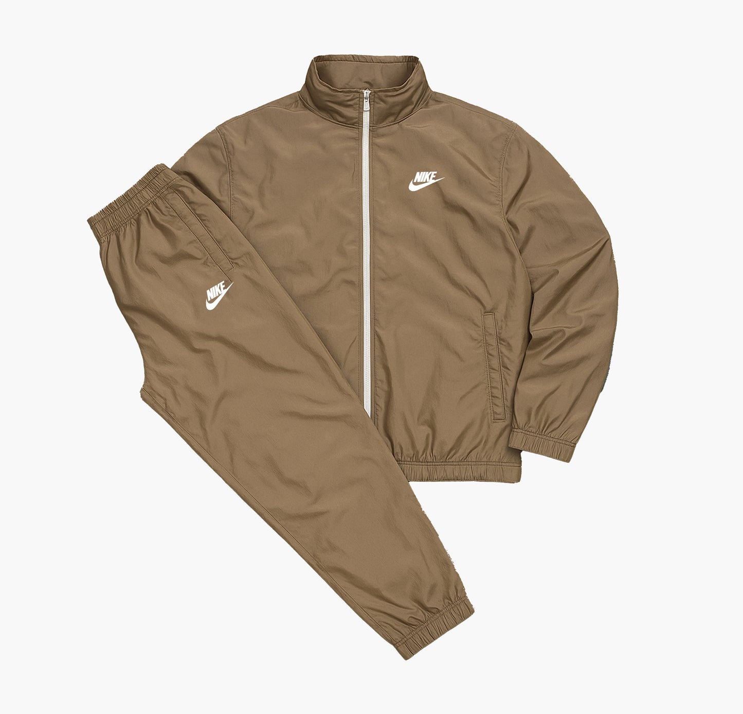 Nike Sportswear Beige & White Woven Track Suit (S)