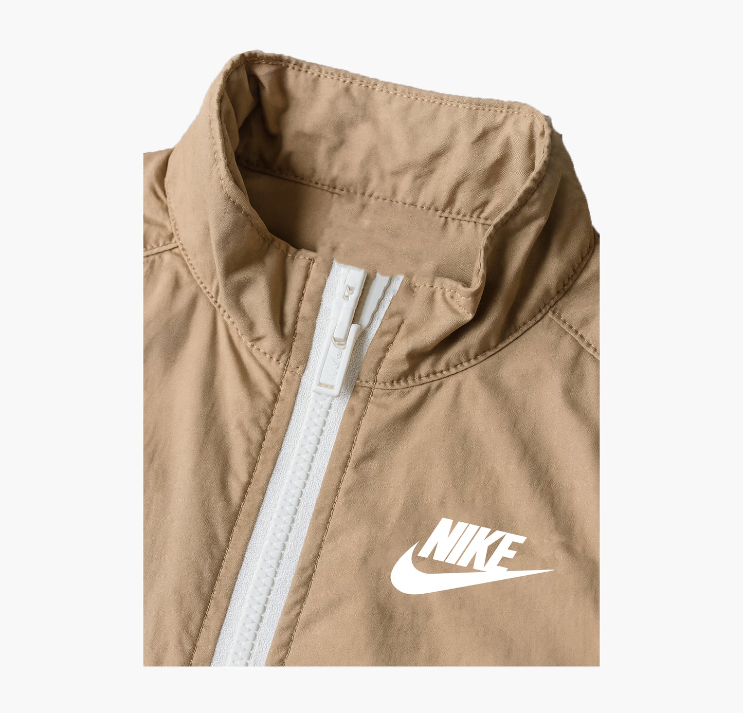 Nike Sportswear Beige & White Woven Track Suit (S)