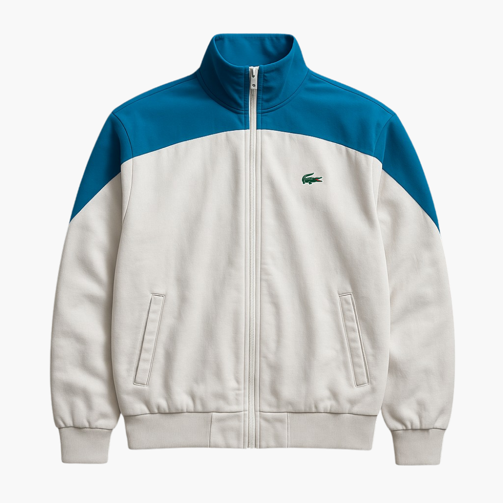 Lacoste Vintage White & Blue Jacket (M)