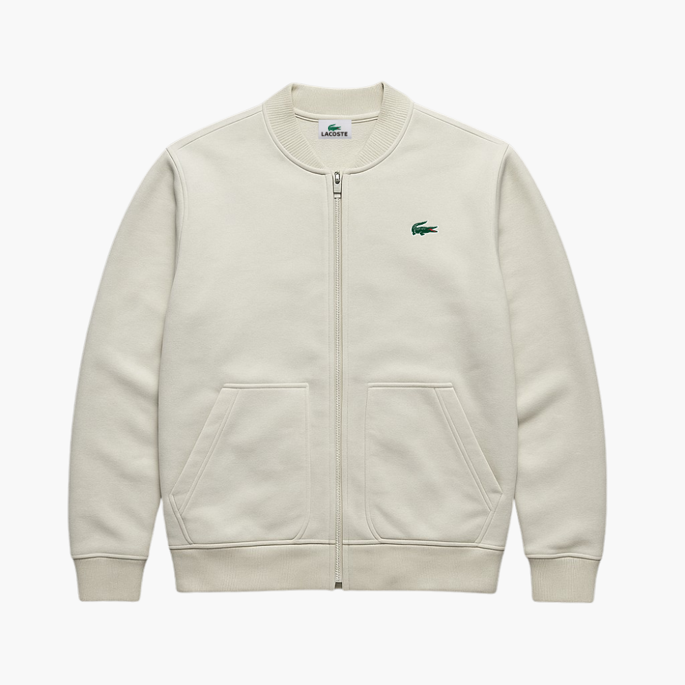 Lacoste White Lightweight College Jacket (M)