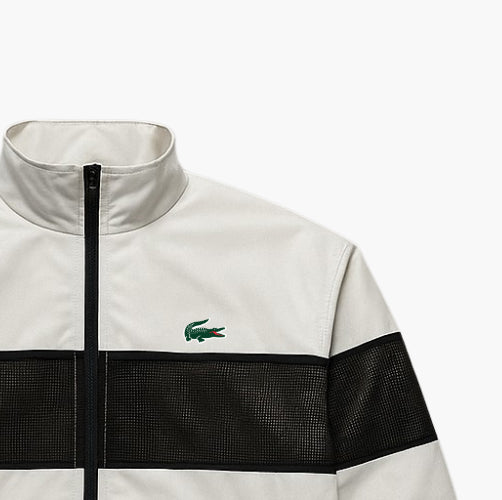 Lacoste White & Black Track Jacket (M)