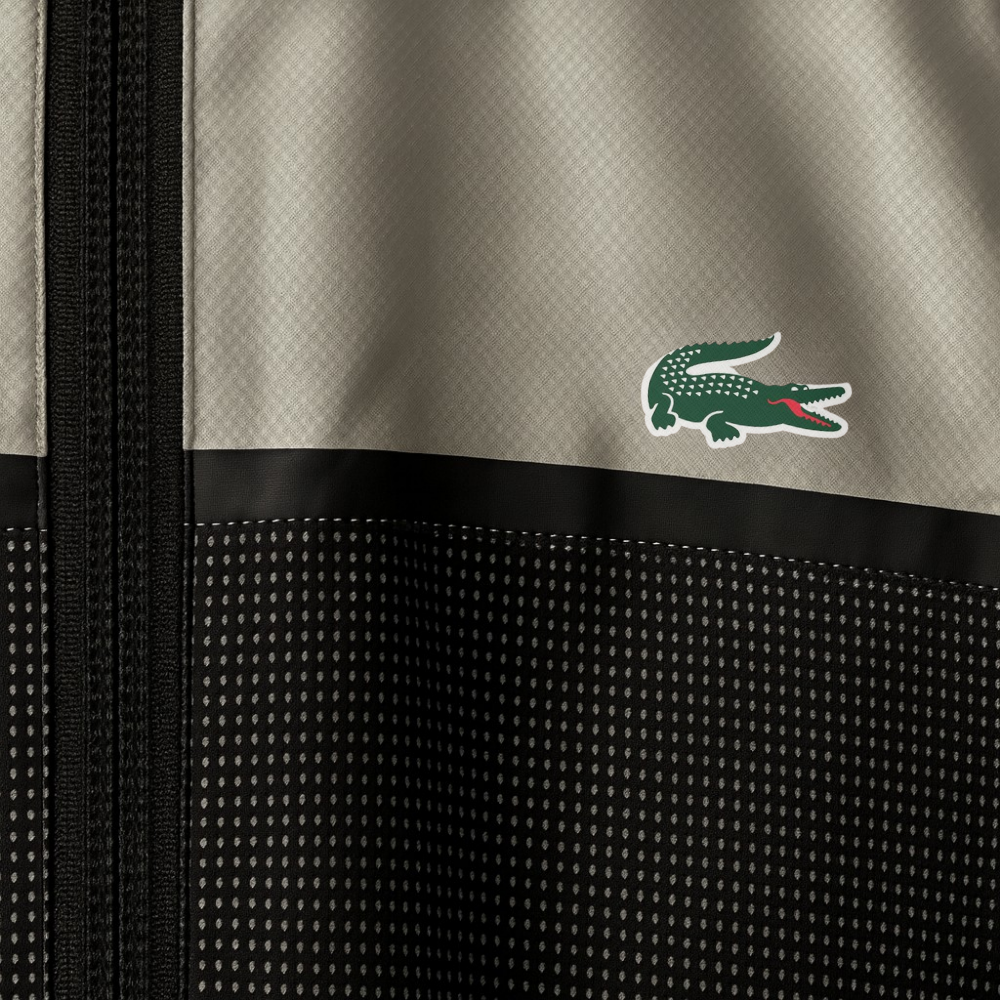 Lacoste White & Black Track Jacket (M)