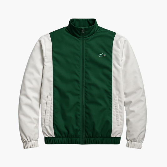 Lacoste White & Dark Green Cotton Jacket (M)
