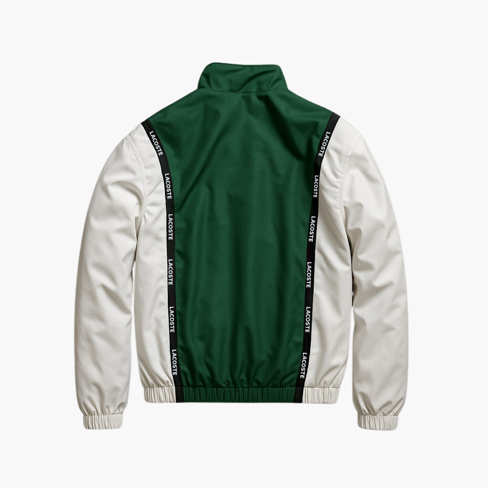 Lacoste White & Dark Green Cotton Jacket (M)