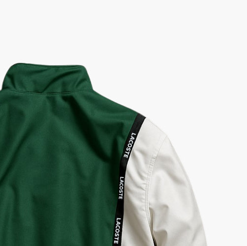 Lacoste White & Dark Green Cotton Jacket (M)