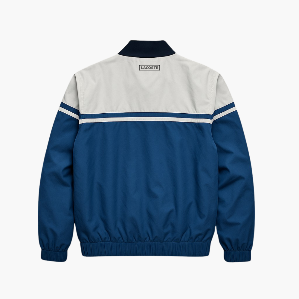 Lacoste White & Blue Zip-Up Jacket (S)