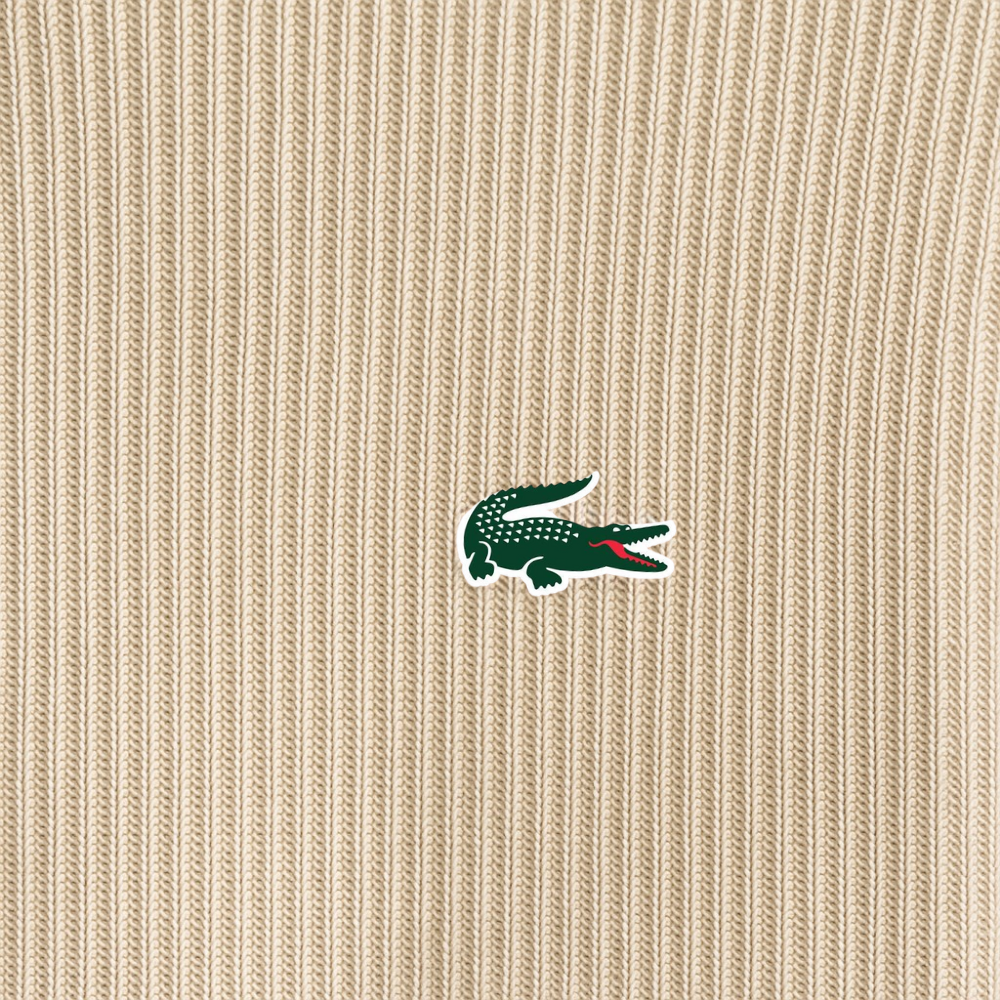 Lacoste Beige Vintage Wool Blend Sweater (XL / fits L–XL)