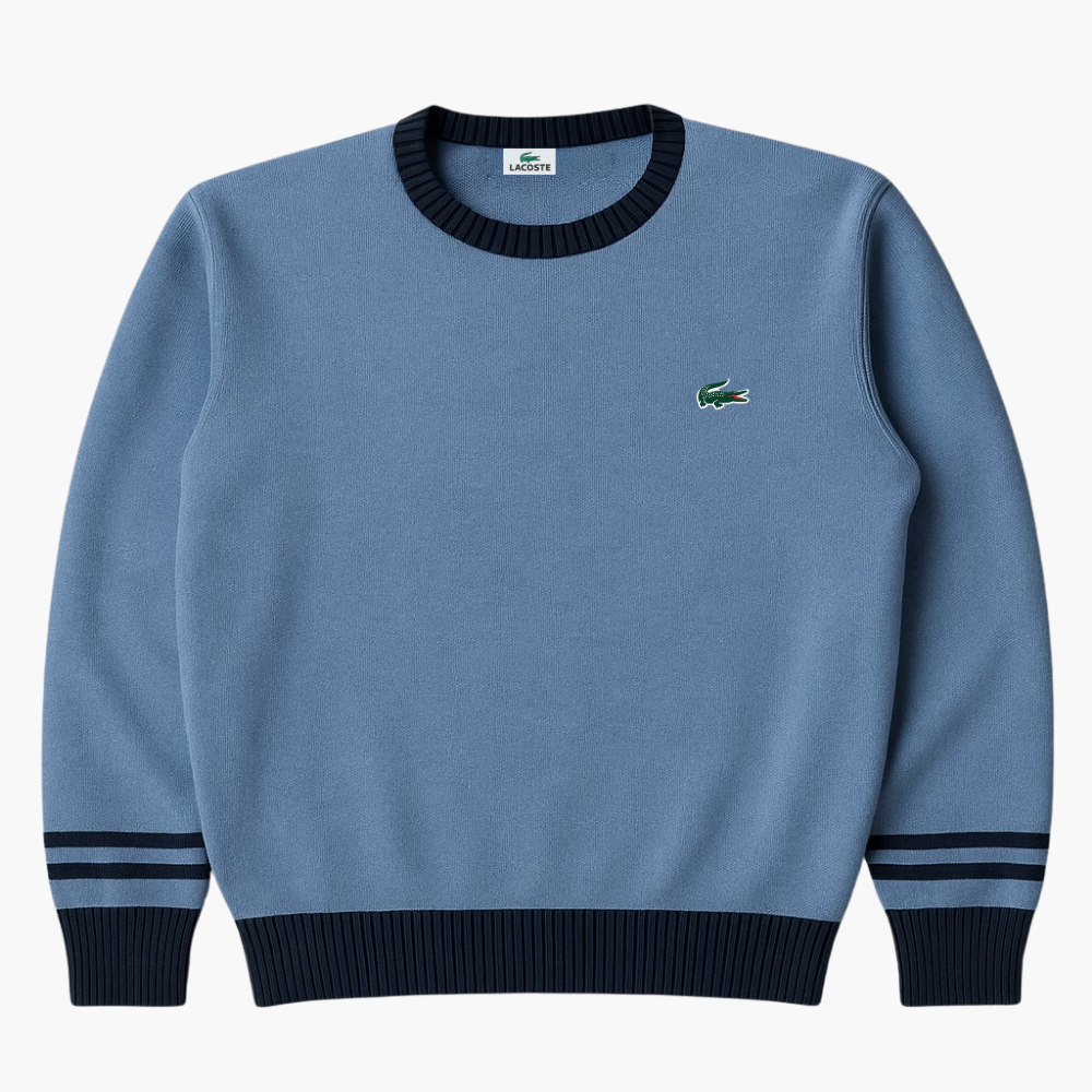 Lacoste Light Blue Cotton Sweater (XL / FR 5)