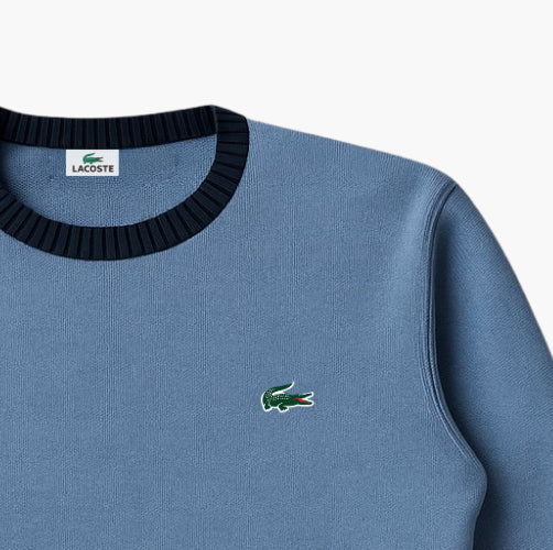 Lacoste Light Blue Cotton Sweater (XL / FR 5)