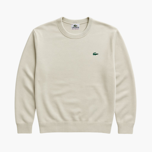 Lacoste White Cotton Sweater (XL / FR 6)