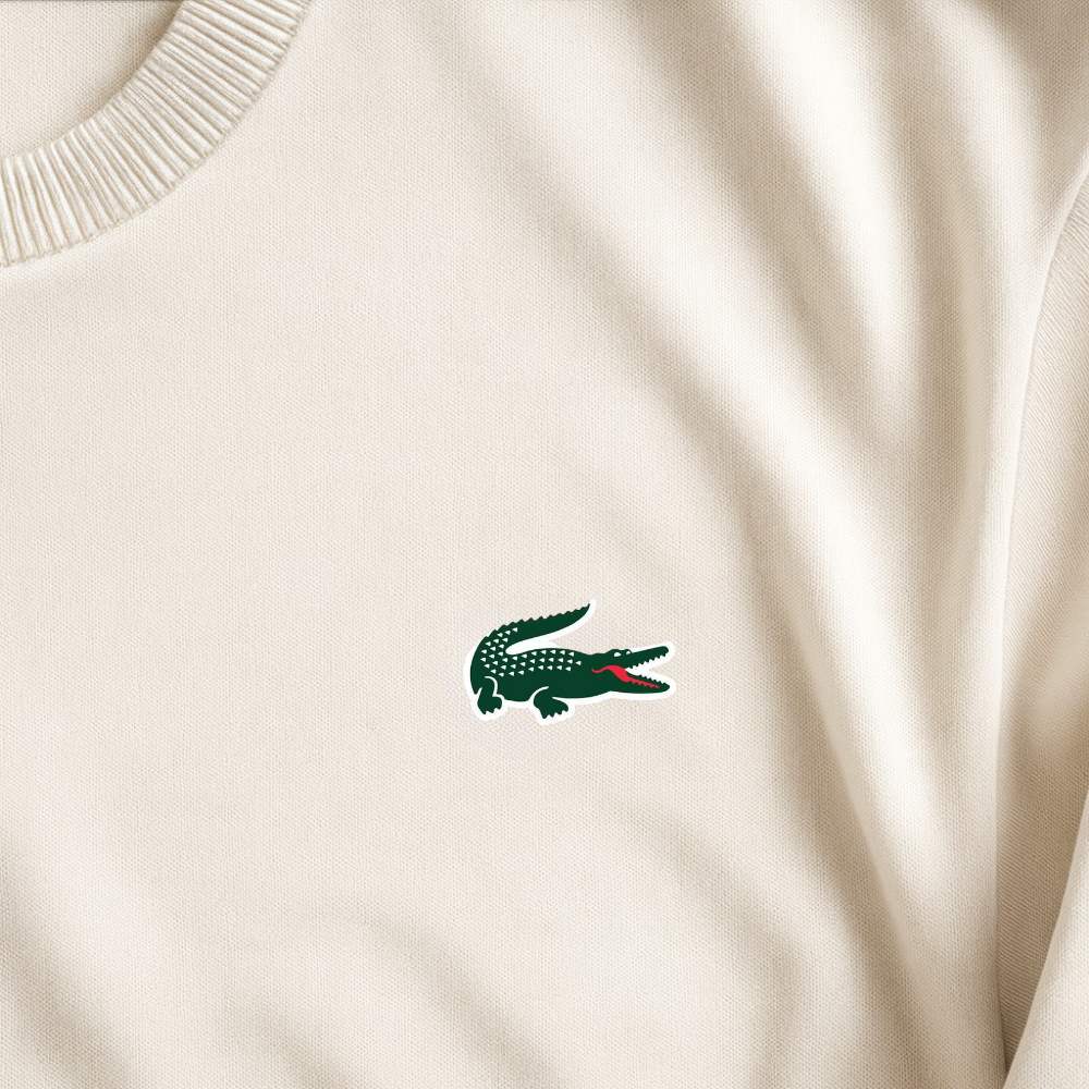 Lacoste White Cotton Sweater (XL / FR 6)