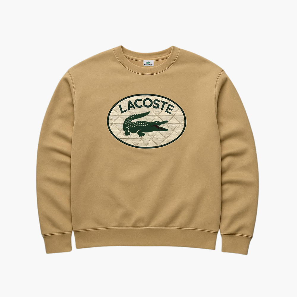 Lacoste Khaki & Beige Sweater (L)