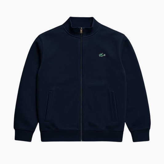 Lacoste Navy Blue Cotton Zip Gilet (L / fits M)