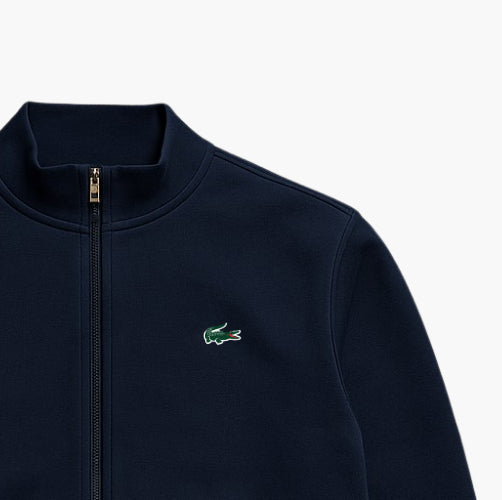 Lacoste Navy Blue Cotton Zip Gilet (L / fits M)
