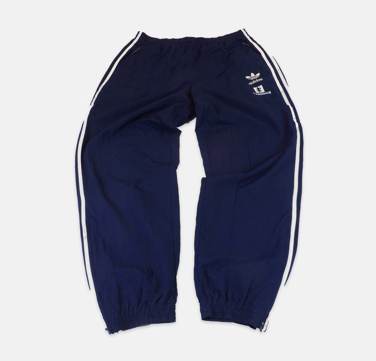 Adidas Nylon Track Pants Gesticktes Logo (L)