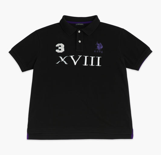US Polo Assn Cotton Polo Shirt Stitched Logo (L)