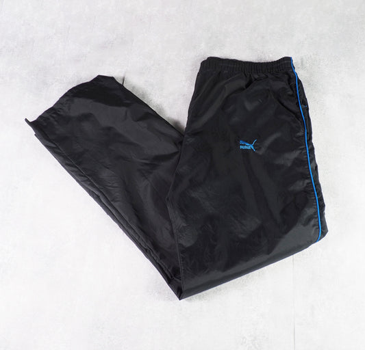 Puma Nylon Track Pants Gesticktes Logo (L)
