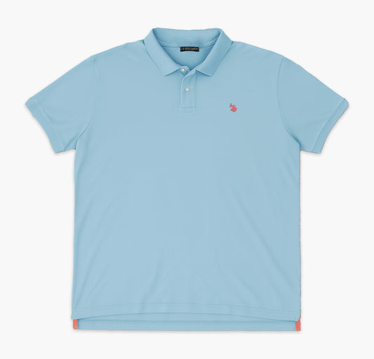 US Polo Assn Cotton Polo Shirt Stitched Logo (L)