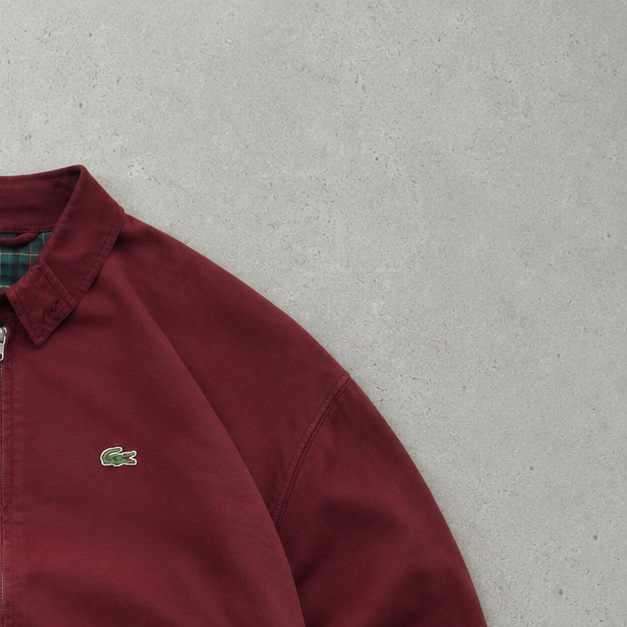Lacoste LIVE Harrington Jacket Burgunderrot Rare (S)