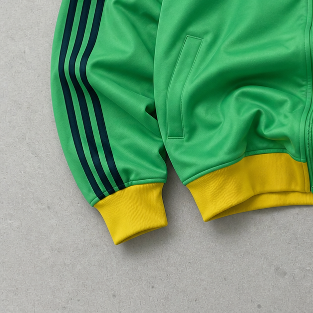 Adidas Sweater Grün, Gelb Rare (L) Stitched Logo