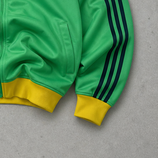 Adidas Sweater Grün, Gelb Rare (L) Stitched Logo