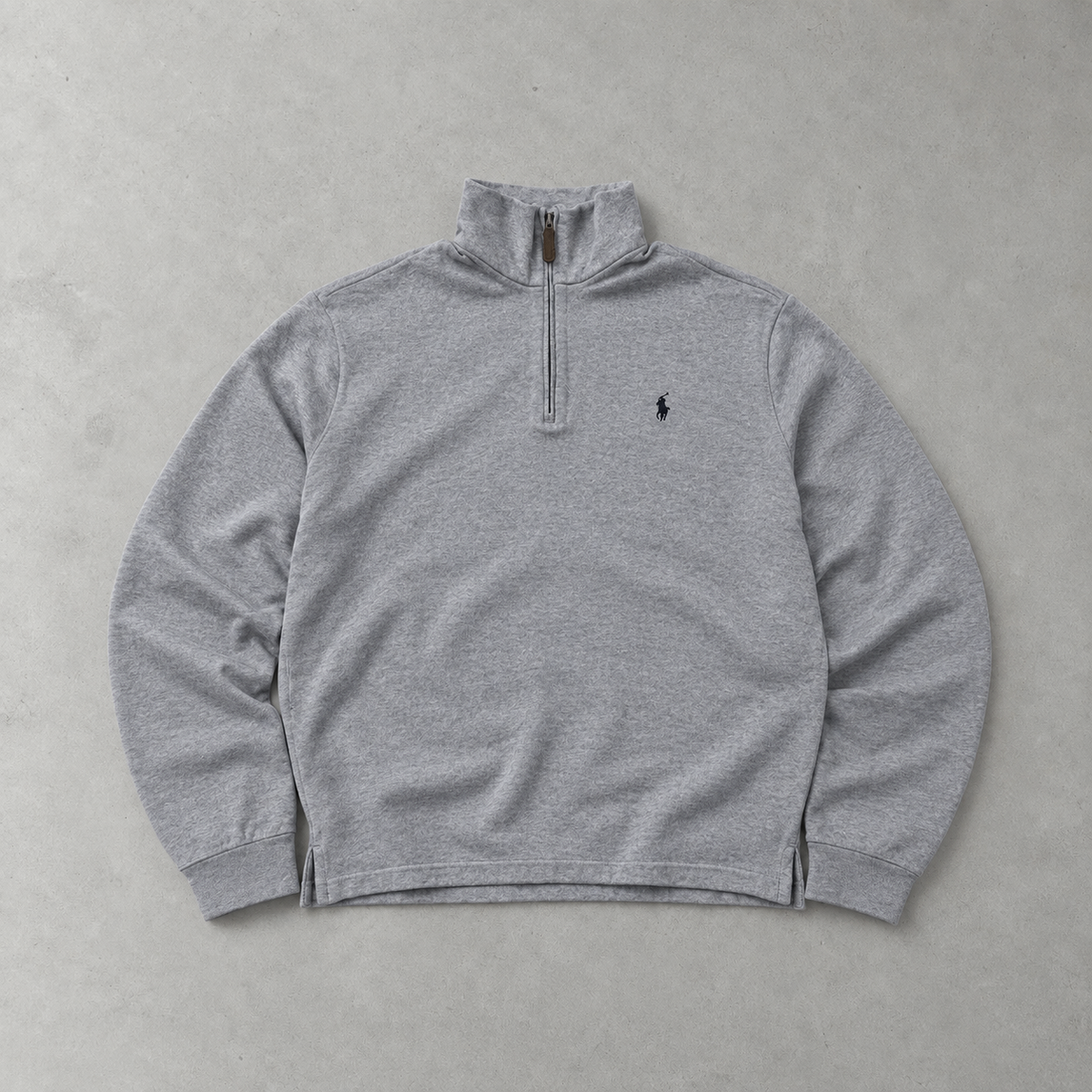 Ralph Lauren Sweater Grau Stitched Logo Rare (M)