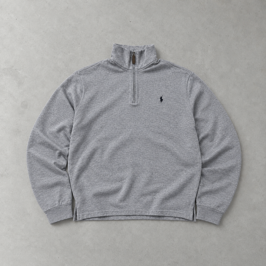 Ralph Lauren Sweater Grau Stitched Logo Rare (M)