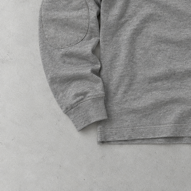 Y2K Ralph Lauren Shirt Grey Stitched Logo Rare (M)