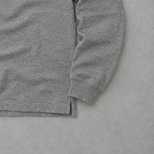 Y2K Ralph Lauren Shirt Grey Stitched Logo Rare (M)