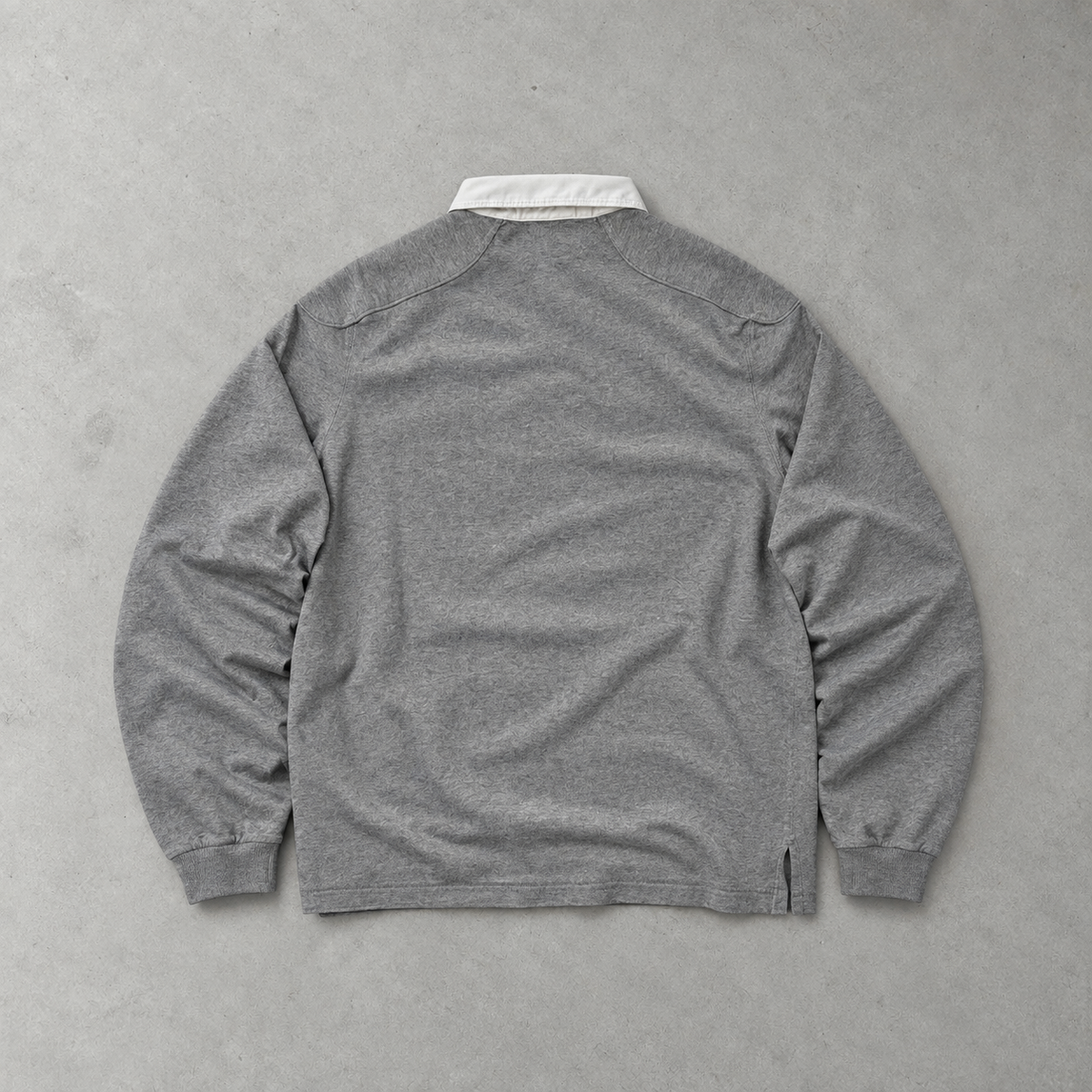 Y2K Ralph Lauren Shirt Grey Stitched Logo Rare (M)