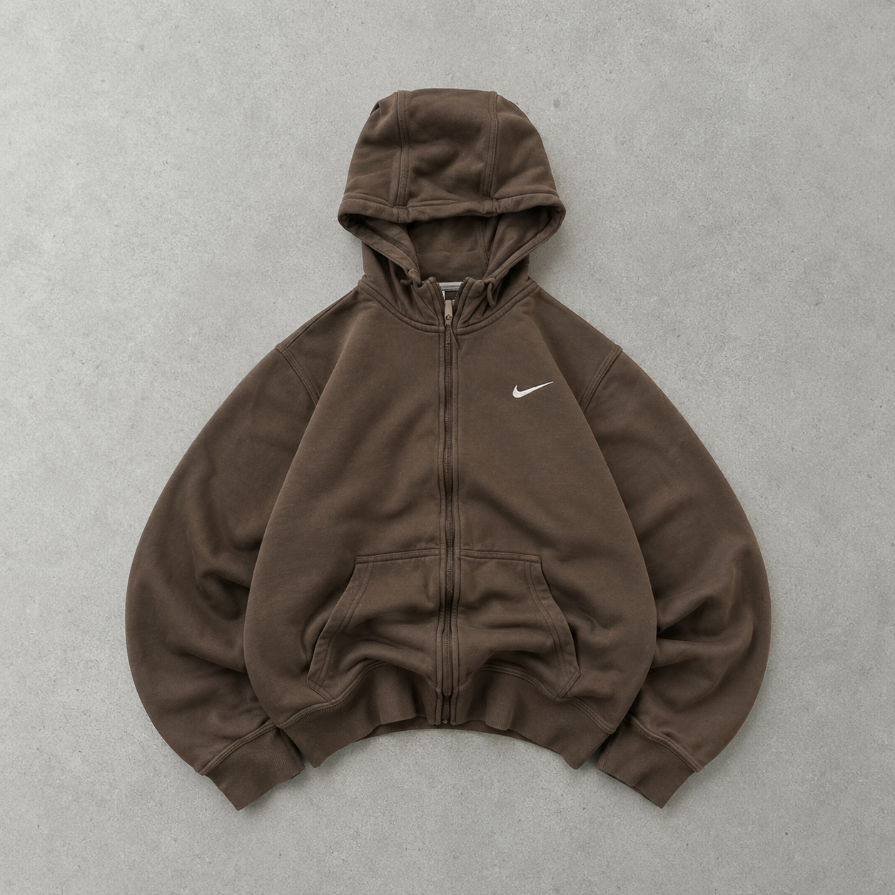 USA 90s 80s Y2K 2000 Nike Hoodie Grey Rare (S)