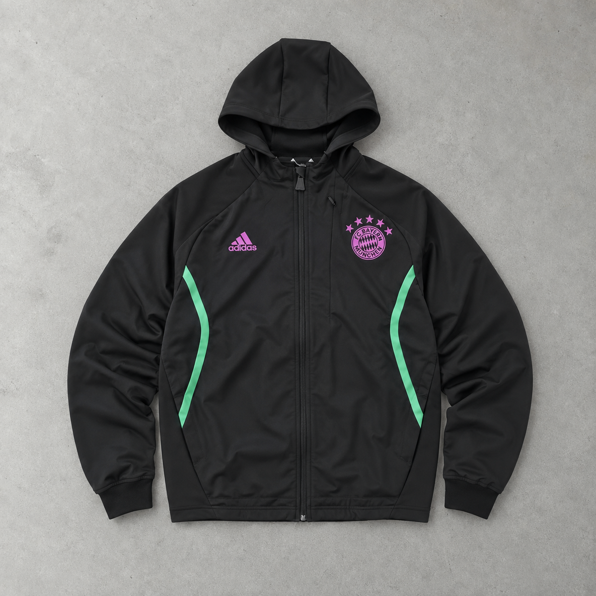 Bayern Adidas Jacket Black / Green Limited (S)