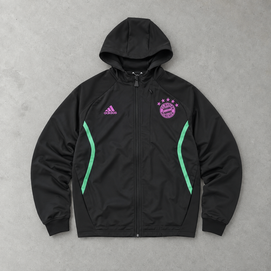 Bayern Adidas Jacket Black / Green Limited (S)