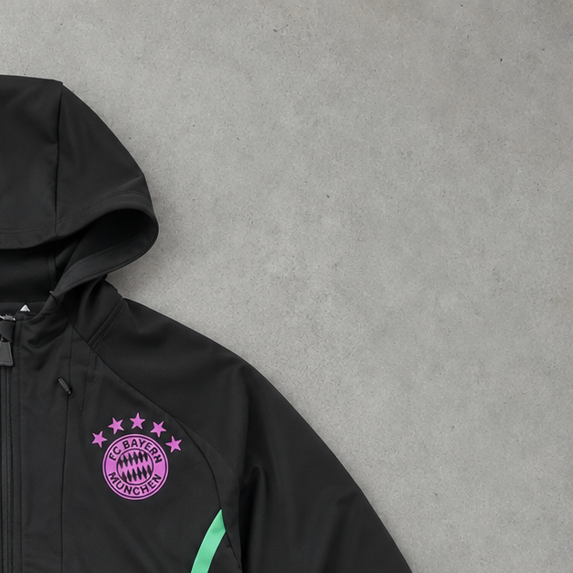 Bayern Adidas Jacket Black / Green Limited (S)