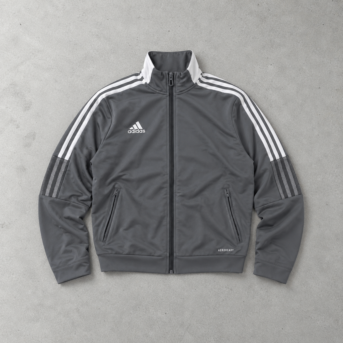 Veste de survêtement Adidas Y2K gris / blanc rare (S)