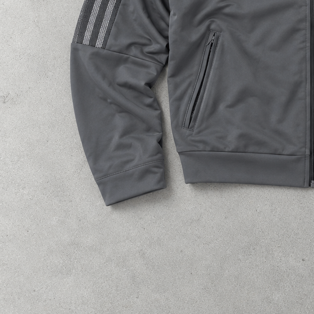 Veste de survêtement Adidas Y2K gris / blanc rare (S)