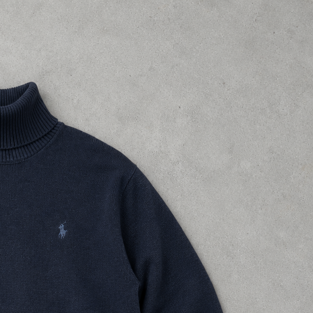 Ralph Lauren Sweater Marineblau Stitched Logo Limited (M)