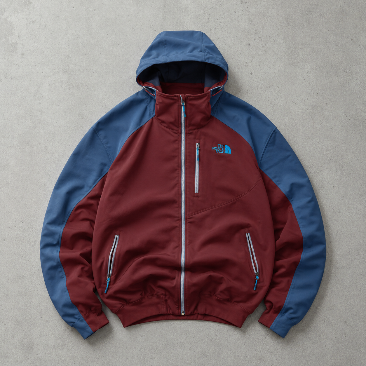 The North Face Jacket Burgunderrot, Hellblau Rare (L)
