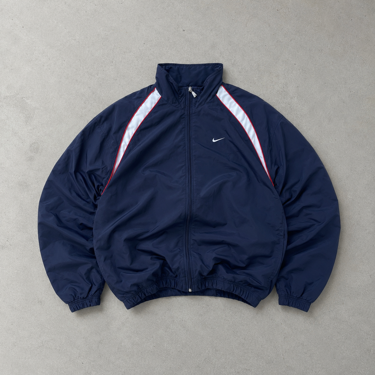 90s 00s Nike Windbreaker Marineblau, White Rare (Size L)