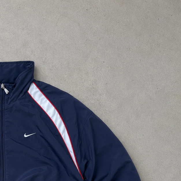 90s 00s Nike Windbreaker Marineblau, White Rare (Size L)