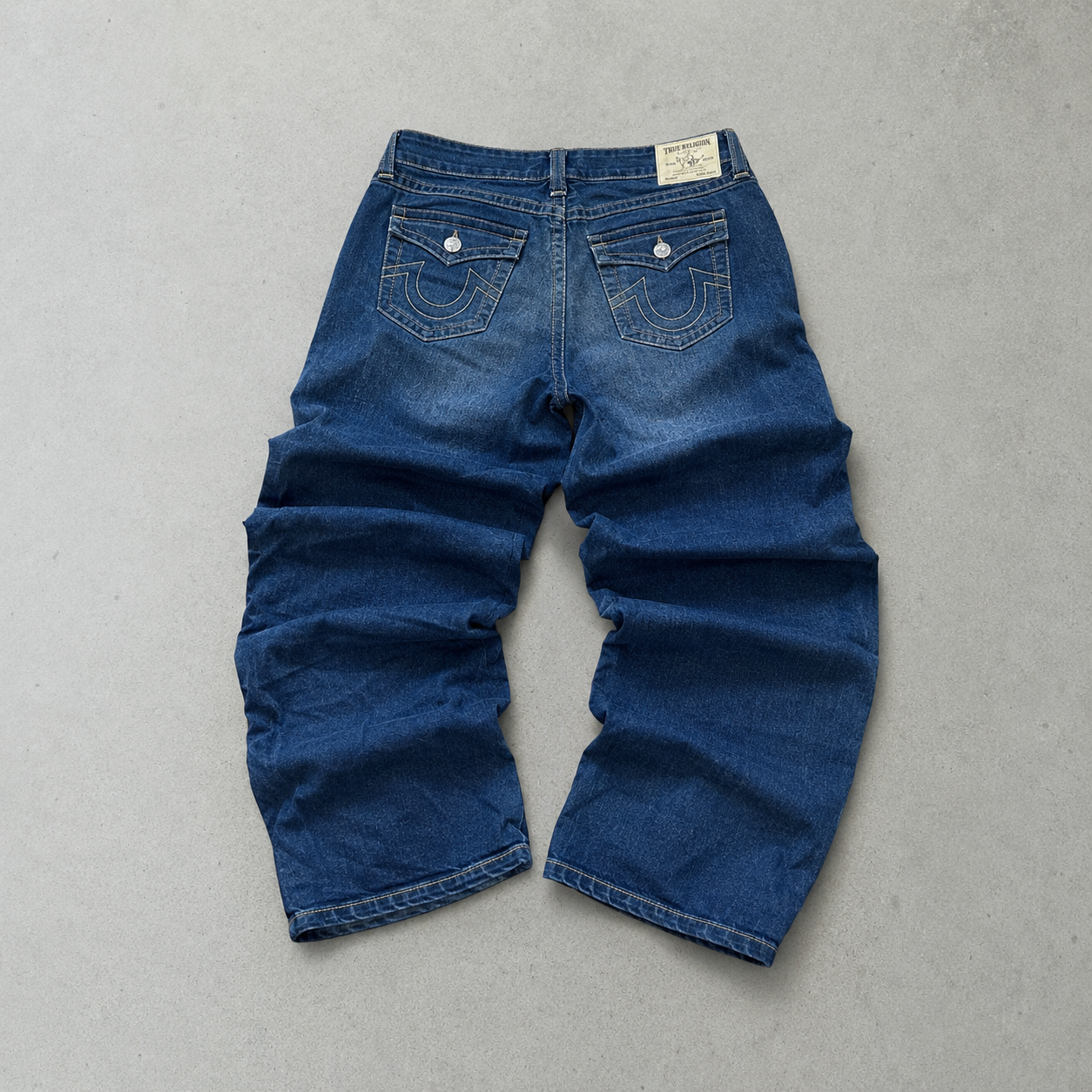 Y2K True Religion Jeans Marineblau, Blau Limited (L)
