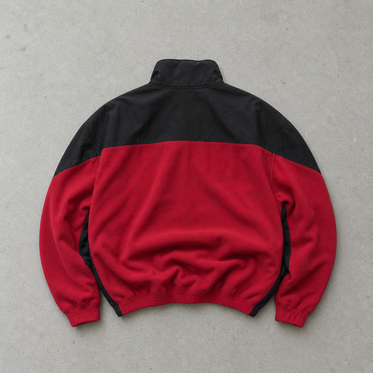 NBA Y2K Adidas Fleece Jacket Rot, Schwarz Rare (L) Stitched Logo