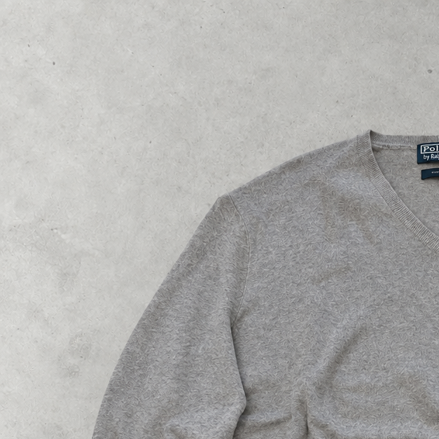 Polo Ralph Lauren Sweater Grau Rare (XXL) Stitched Logo